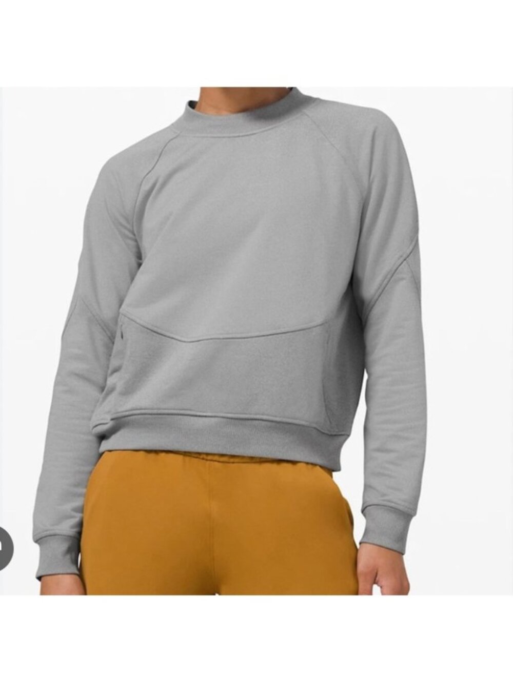 Lululemon City Sweatshirt Womens Medium Gray Crew Neck Raglan Pullover
